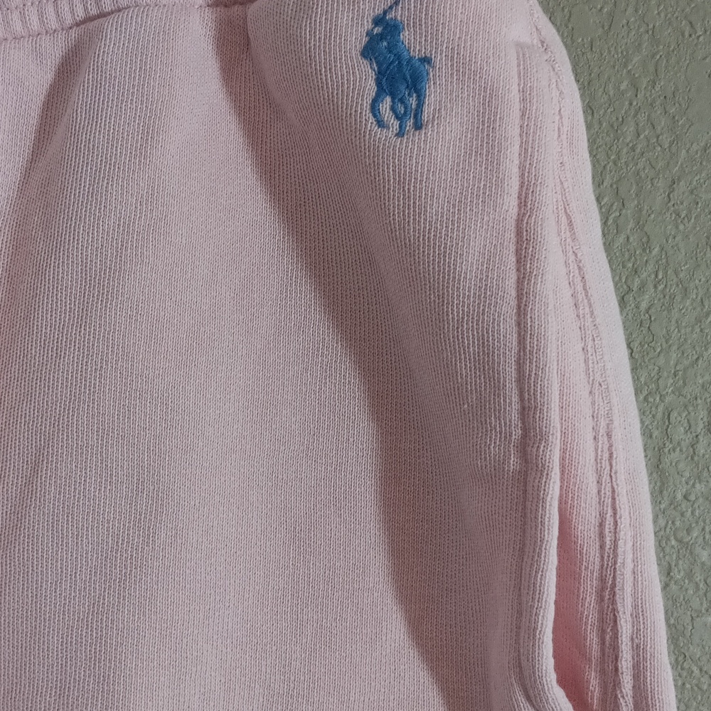 Polo by Ralph Lauren Light Pink Terry Drawstring Women's Shorts - Picture 4 of 5